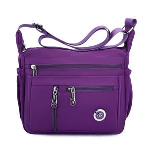 8055 Purses and Shoulder Handbags Crossbody Bag Messenger Bags Large-Purple